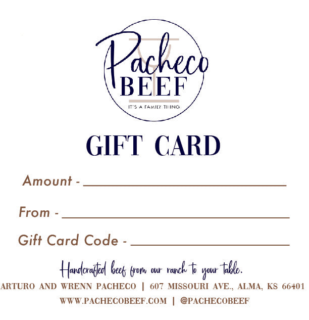 Pacheco Beef Gift Card